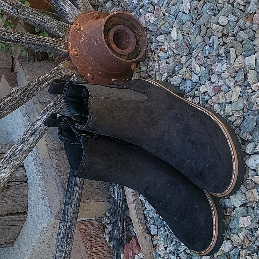 Kensie Womens Black Ankle Boots Size 8.5 - Picture 5 of 10